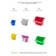 Hranitor Plastic Colivie Pasari cu Agatatori Metalice si Perca JK (S, M, L) - Hranire sigura si confortabila · culori diferite
