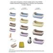 Litiera cu Rama Anti-Imprastiere Pui Pisici Birba Galbena S 38x31x17cm