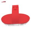 Perie de Palma Ovala din Cauciuc petRO cu Tipsuri de Protectie – Ajustabila cu Pini Metalici Flexibili pentru Par Mort si Masaj, 13 x 8.5 x 1.7 cm