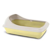 Litiera Semi-Acoperita cu Rama Inaltata pentru Pisici MPB BIRBA M (46x35x18 cm) GALBENA