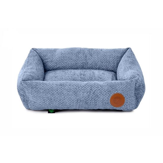 Patut Caini Mici JK Yuta Albastru S (50x35cm) - Canapea cu Margini Inalte Antiderapant