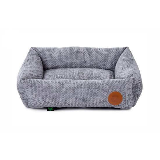 Patut Canapea Caini Mici JK Yuta Gri 50x35 cm - Material Texturat si Baza Izolanta Antialunecare