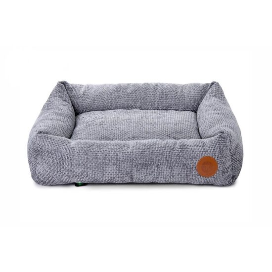 Patut Caini Talie Medie M JK Yuta Gri 65x50 cm - Canapea cu Margini Inalte Antiderapant