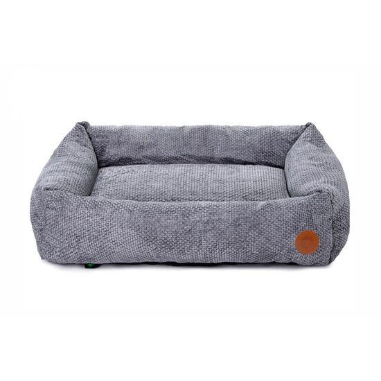 Patut Canapea L Caini Mari JK Yuta Gri (80x60cm) - Culcus Texturat cu Baza Oxford Izolanta