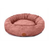 Pat Rotund Tip Cuib Caini si Pisici JK Yuta M(60 cm) - Baza Oxford Izolanta si Material Texturat Calmant · 