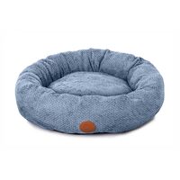 Pat Rotund Tip Cuib JK Yuta Albastru 60 cm - Cuib Texturat Calmant Caini/Pisici