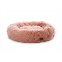 Patut Calmant Donut pentru Caini si Pisici JK Animals (60x15 cm) - Culcus Rotund cu Plus Pufos si Baza Antiderapanta · 