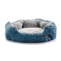 Patut Rotund Plusat cu Decupaj Frontal Caini Mari JK Yetti L (61 cm) - Cuib Confortabil si Baza Antiderapanta · 