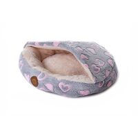 Patut pentru Caini si Pisici JK cu Buzunar 50 cm – Culcus Rotund Tip Marsupiu, Captuseala Plush Soft, Antialunecare · 