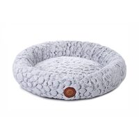 Pat Rotund Caini Bubble 60 cm, Cuib Circular Textura 3d, Perna Moale, Baza Antiderapanta