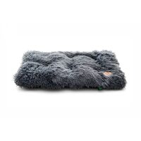 Perna Premium pentru Caini JK Lama Gri – Saltea Shaggy Ultra-Soft cu Matlasare Anti-Deplasare · 