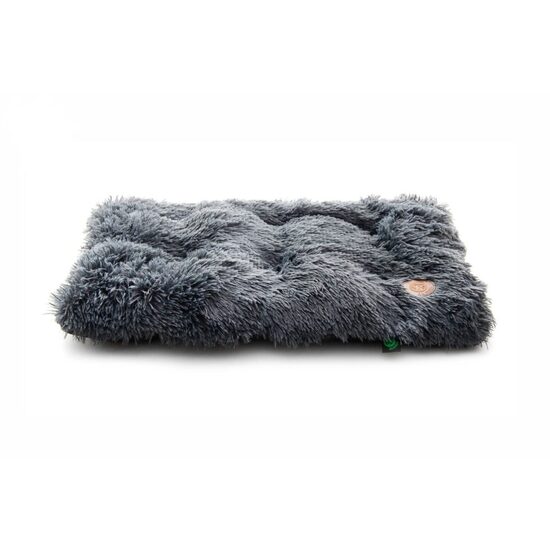 Perna Premium pentru Caini JK Lama Gri – Saltea Shaggy Ultra-Soft cu Matlasare Anti-Deplasare · 