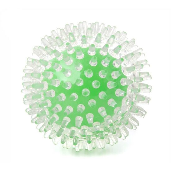Jucarie Minge Mare TPR cu Tepi (9cm) — Minge Plutitoare si Scartaitoare din Cauciuc Elastic pentru Caini · 