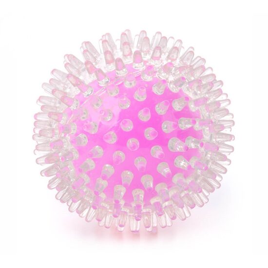 Minge TPR cu Tepi 9cm Roz - Jucarie Plutitoare si Scartaitoare Caini