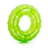 Jucarie Inel din Cauciuc Elastic TPR cu Labute (12cm) - Cauciuc Interactiv cu Compartiment Recompense pentru Caini - 
