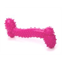 Jucarie Os Cauciuc TPR Roz 10 cm Masaj Gingival si Igiena Dentara