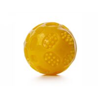 Minge TPR cu Canale Recompense si Tepi 6cm Galbena JK - Jucarie Plutitoare si Scartaitoare Caini