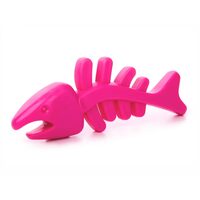 Schelet de Peste TPR 12cm Roz - Jucarie Flexibila din Cauciuc pentru Caini si Pisici