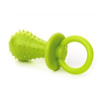 Jucarie Suzeta TPR cu Tepi de Masaj, Inel si Suport Recompense (12cm) - Cauciuc Elastic pentru Caini · 