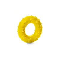 Jucarie Inel TPR cu Labute in Relief (7cm) - Inel Elastic din Cauciuc pentru Caini de Talie Mica · 