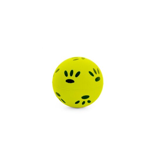Jucarie Minge Elastica-Soft Galben Stralucitor cu Labute - Minge din Cauciuc Moale pentru Caini (4.7cm – 7.2cm) · 