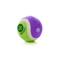 Jucarie Minge de Tenis cu Scartait si Pasla Protectie Smalt Violet-Verde - Minge Cauciuc pentru Caini (4cm – 10cm) · 