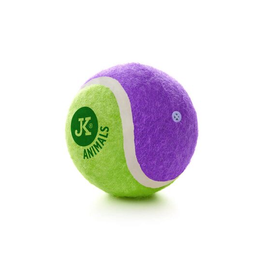 Jucarie Minge Tenis cu Scartait 6cm Violet-Verde Protectie Smalt Caini Medii