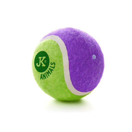 Jucarie Minge Tenis Mare cu Scartait 10cm Violet-Verde Protectie Smalt Caini Mari