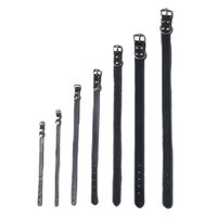 Zgarda Caini Piele Naturala Neagra petRO, Fabricata in Romania, Ajustabila(20-70cm) Eleganta ·