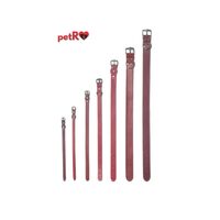 Zgarda caini Piele Naturala Rosie petRO Produsa in Romania, Ajustabila(20-70cm) si Confortabila · 