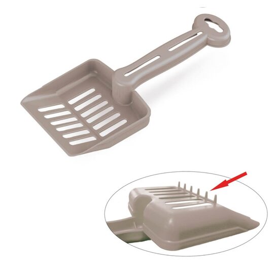 Lopatica Dreptunghiulara pentru Litiera, 10502: Design Geometric Adanc si Pini Grebla 26.5x10.2 cm