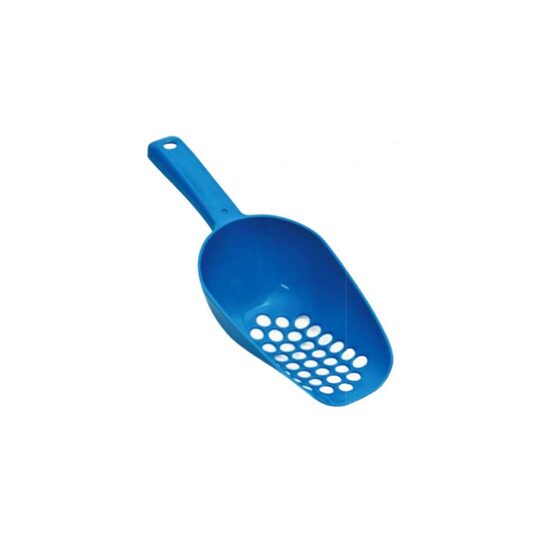 Lopatica Tip Spatula Adanca pentru Litiera DRILLY Juko – Cupa Scafa cu Orificii Rotunde pentru Cernere Rapida Fara Imprastiere · 