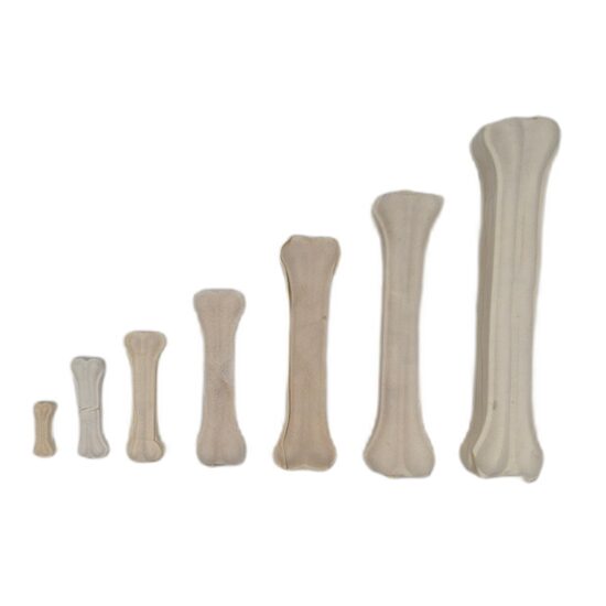 Oase din Piele de Vita pentru Caini · 5-31cm · Albe Masticare Indelungata ·  