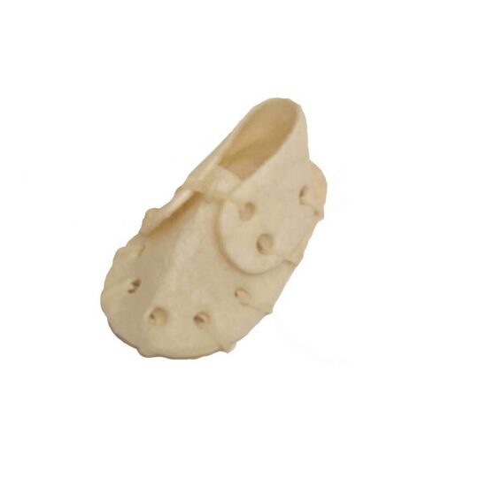 Papuc Masticabil Caini JUKO 12.5cm din Piele Alba