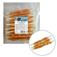 Pachet Econom 30 bucati Stick Piele Vita cu Carne (Pui sau Rata) – 12.5 cm