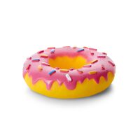 Jucarie Gogoasa XL din Vinil (14cm) - Minge Flata Interactiva cu Scartait si Masaj Gingival pentru Caini