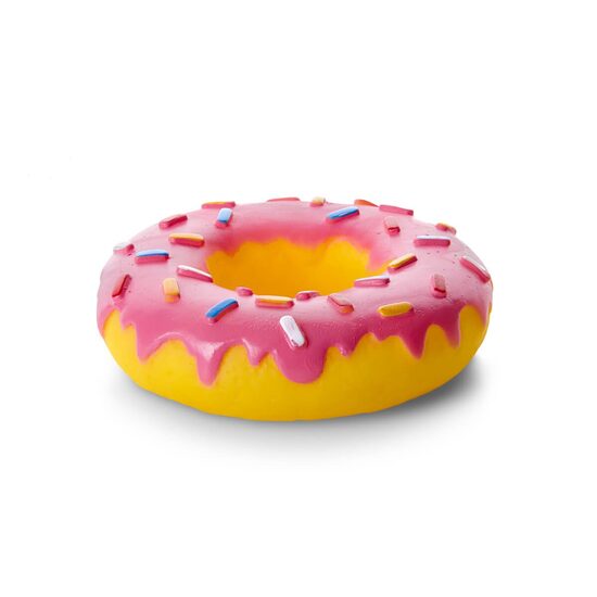 Jucarie Gogoasa XL din Vinil (14cm) - Minge Flata Interactiva cu Scartait si Masaj Gingival pentru Caini