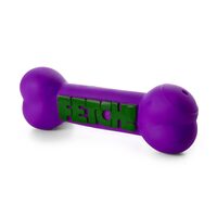 Jucarie Os din Vinil Fetch XL cu Scartait (23cm) - Os Interactiv cu Litere in Relief pentru Aport Caini Mari