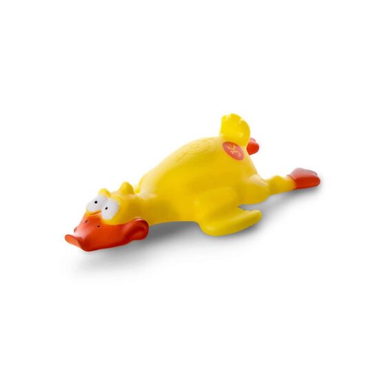 Jucarie Ratusca JK din Vinil cu Scartait (25cm) - Rata Flotanta pentru Aport Acvatic si Caini de Talie Medie si Mare