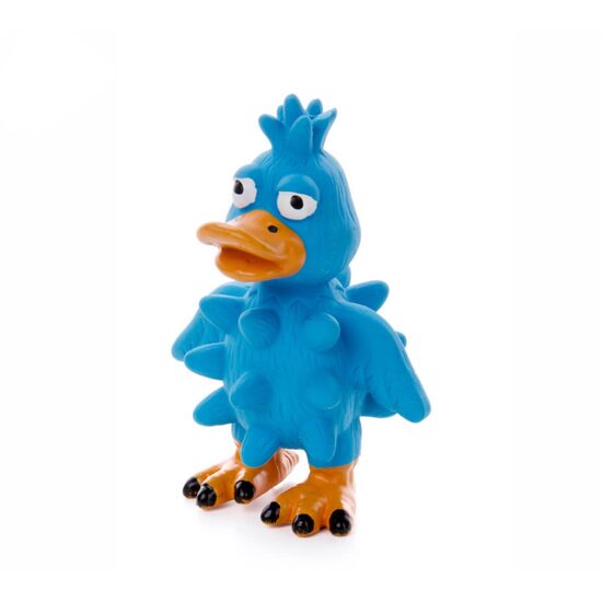 Jucarie Ratusca din Latex cu Tepi si Scartait (13cm) - Rata Flotanta Interactiva cu Masaj Gingival pentru Caini