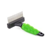 Grebla Profesionala Flexibila cu Arc 1-2 Randuri Pini Rotativi Grosi JK - Pieptene Tehnologic 3D pentru Substrat si Descilcire Caini