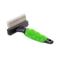 Grebla Profesionala Flexibila cu Arc si 39 Pini Rotativi (2 Randuri) - Pieptene Tehnologic pentru Substrat Des si Blana Dubla
