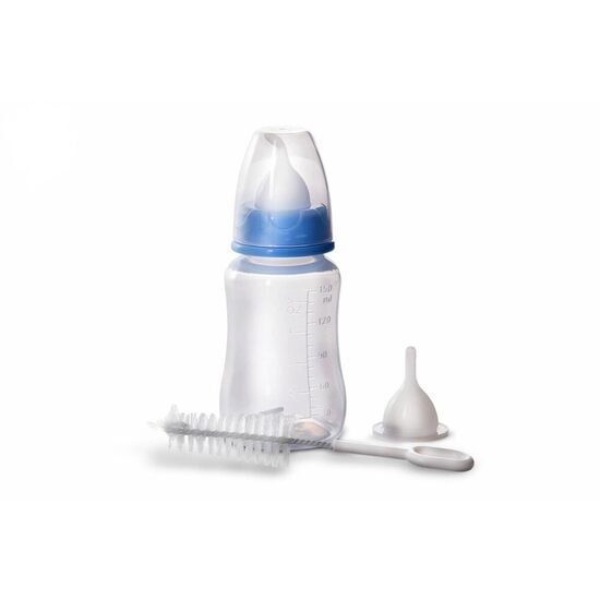Set Alaptare Pui si Juniori JK 150ml, Biberon Gradat XL cu Tetina, Ac si Perie