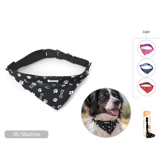 Zgarda textila moale caini 2x50cm Nilon cu Bandana – Stil Casual si Rezistenta