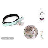 Zgarda pentru Pisici cu Sclipici, Elastic de Siguranta, Medalion si Clopotel 1×30 cm: Stralucire Chic, Protectie