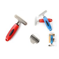 Grebla Metalica Profesionala YOMMY Maner Cauciucat – Pieptene Monobloc Plat pentru Noduri si Par Mort (15 x 8 cm)