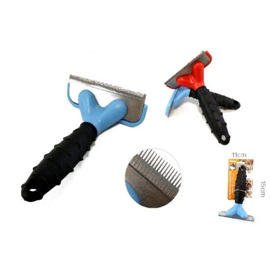Trimer Ergonomic cu Maner Cauciucat L - Perie Profesionala Indepartat Substrat pentru Caini Talie Mare