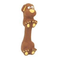 Jucarie Catel Teckel din Latex JUKO cu Fluier (13cm) - Caine Alungit Interactiv pentru Caini de Talie Mica si Medie