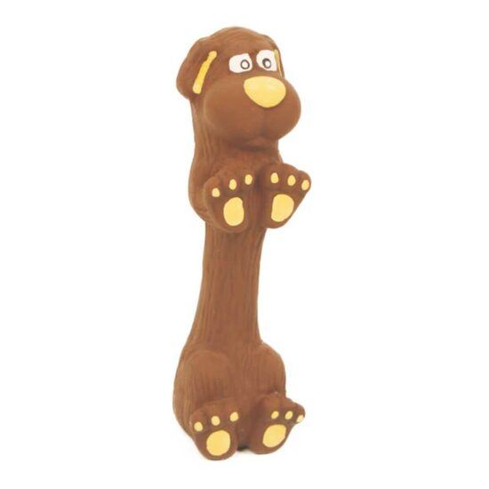 Jucarie Catel Teckel din Latex JUKO cu Fluier (13cm) - Caine Alungit Interactiv pentru Caini de Talie Mica si Medie