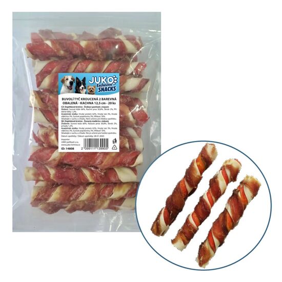 Rulouri Carne Rata JUKO 12.5cm – Piele de Bivol 20buc 